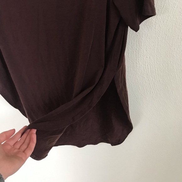 Brown Gap Athletic Tshirt Workout Top Short Sleeve - Picture 3 of 5